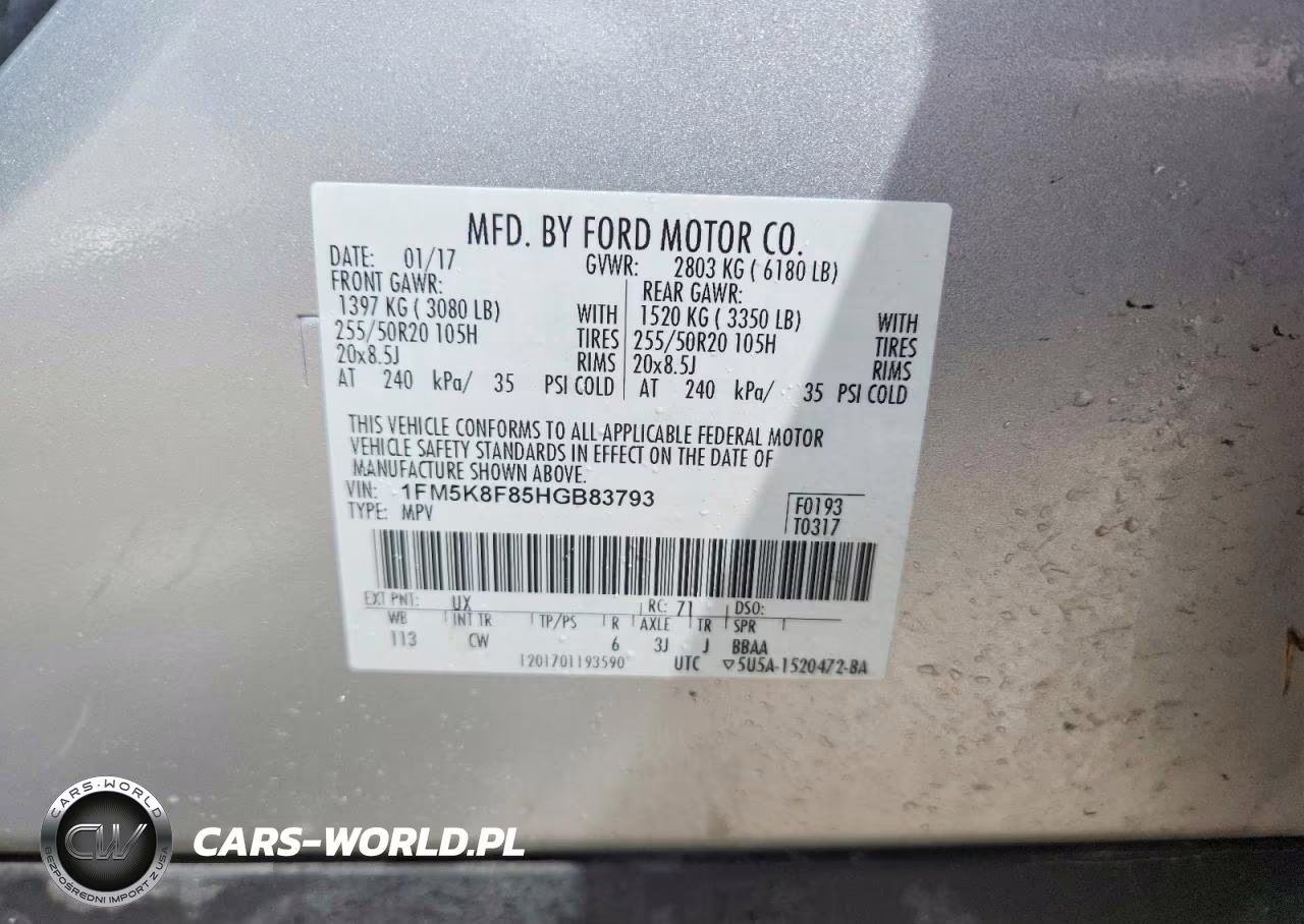 2017 Ford Explorer Limited VIN:1FM5K8F85HGB83793 - 14