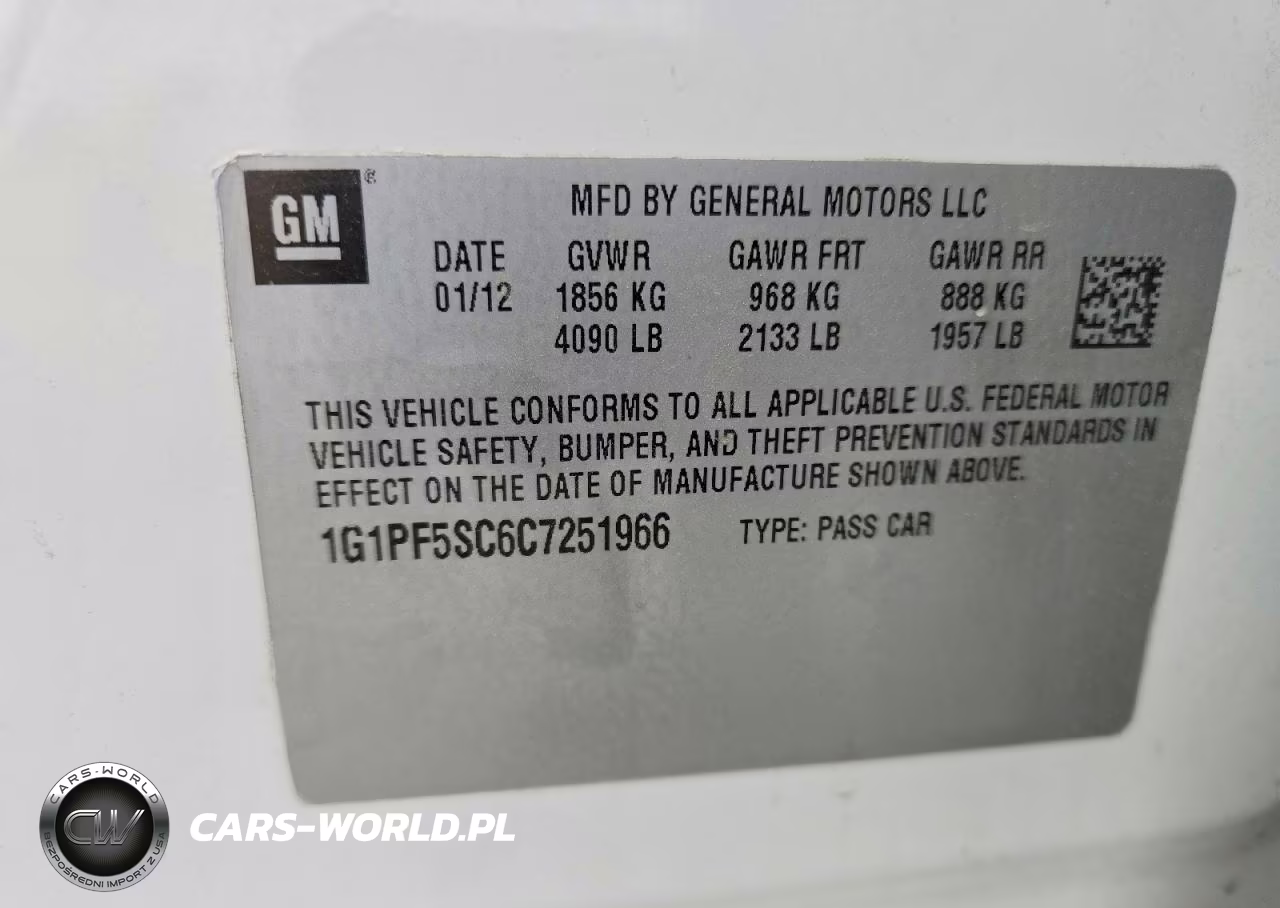 2012 Chevrolet Cruze Lt VIN:1G1PF5SC6C7251966 - 13