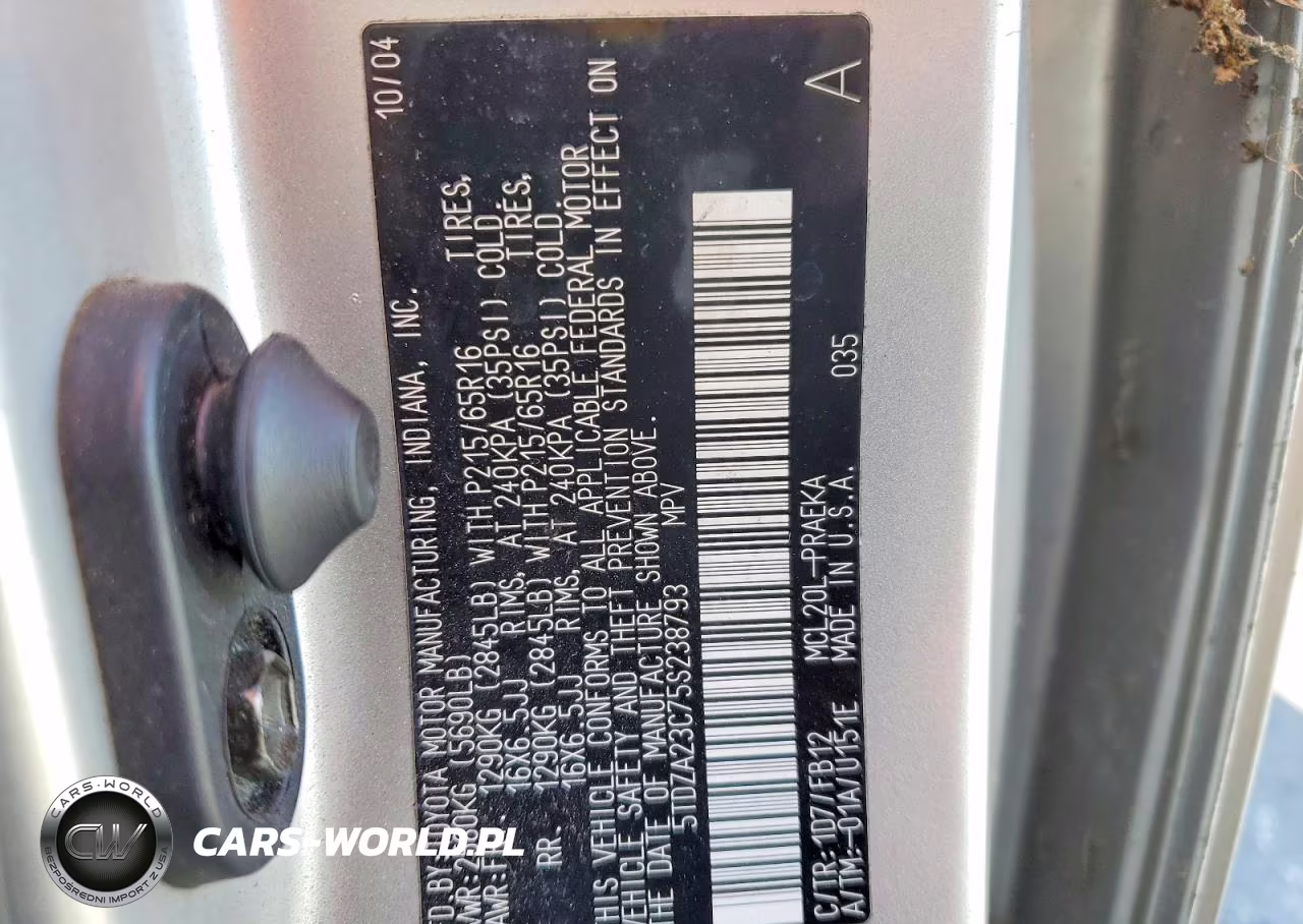 2005 Toyota Sienna VIN:5TDZA23C75S238793 - 13