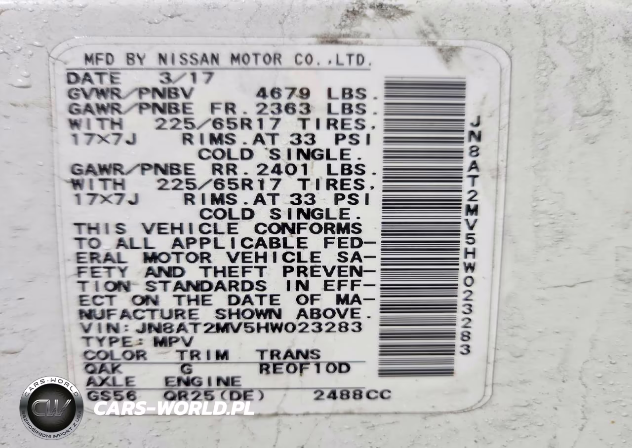 2017 Nissan Rogue Sv VIN:JN8AT2MV5HW023283 - 13