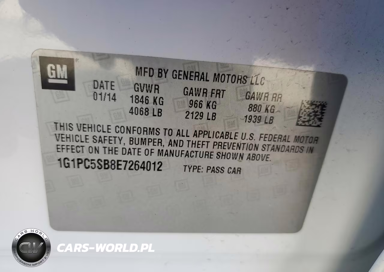 2014 Chevrolet Cruze Lt VIN:1G1PC5SB8E7264012 - 22