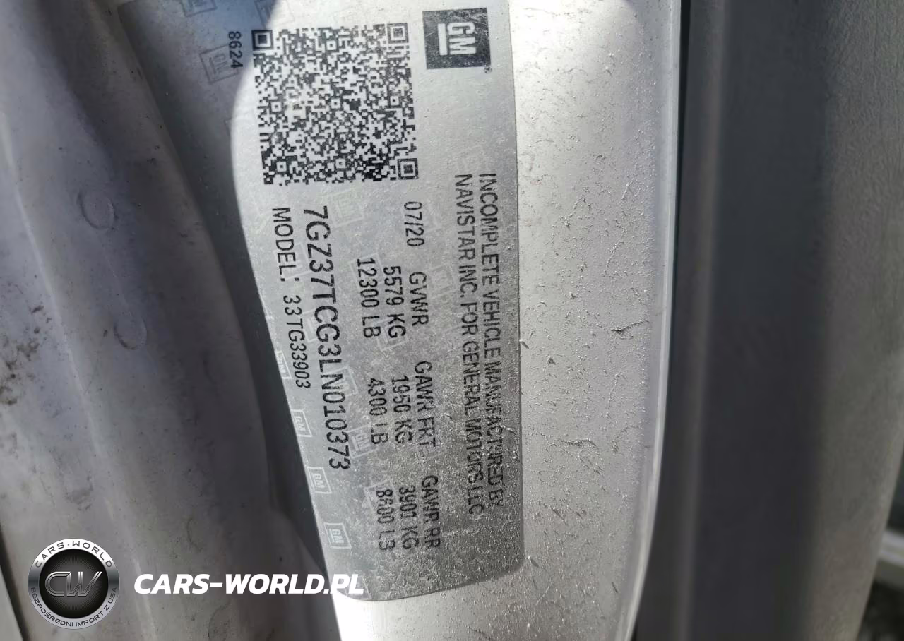 2020 GMC Savana Cutaway G3500 VIN:7GZ37TCG3LN010373 - 13