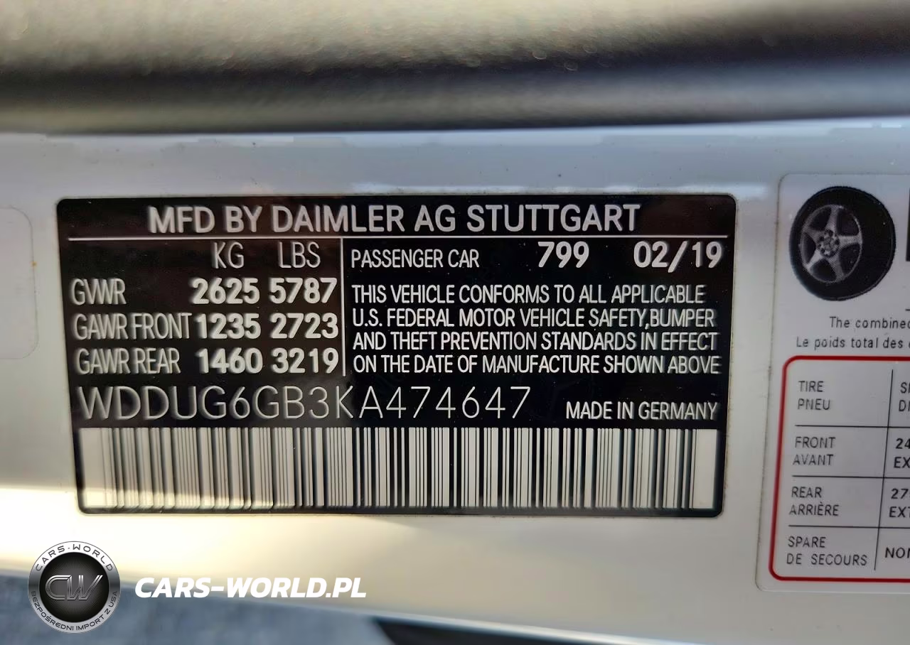 2019 Mercedes-Benz S 450 VIN:WDDUG6GB3KA474647 - 12