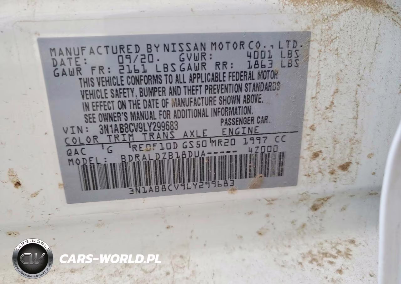 2020 Nissan Sentra Sv VIN:3N1AB8CV9LY299683 - 13