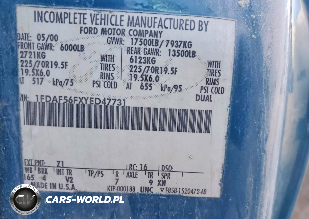 2000 Ford F550 Super Duty Utility - Service Truck VIN:1FDAF56FXYED47731 - 12