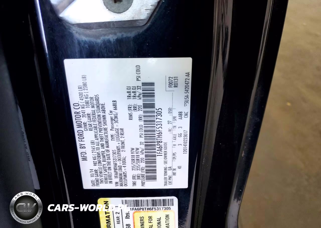 2015 Ford Mustang VIN:1FA6P8TH6F5317305 - 13