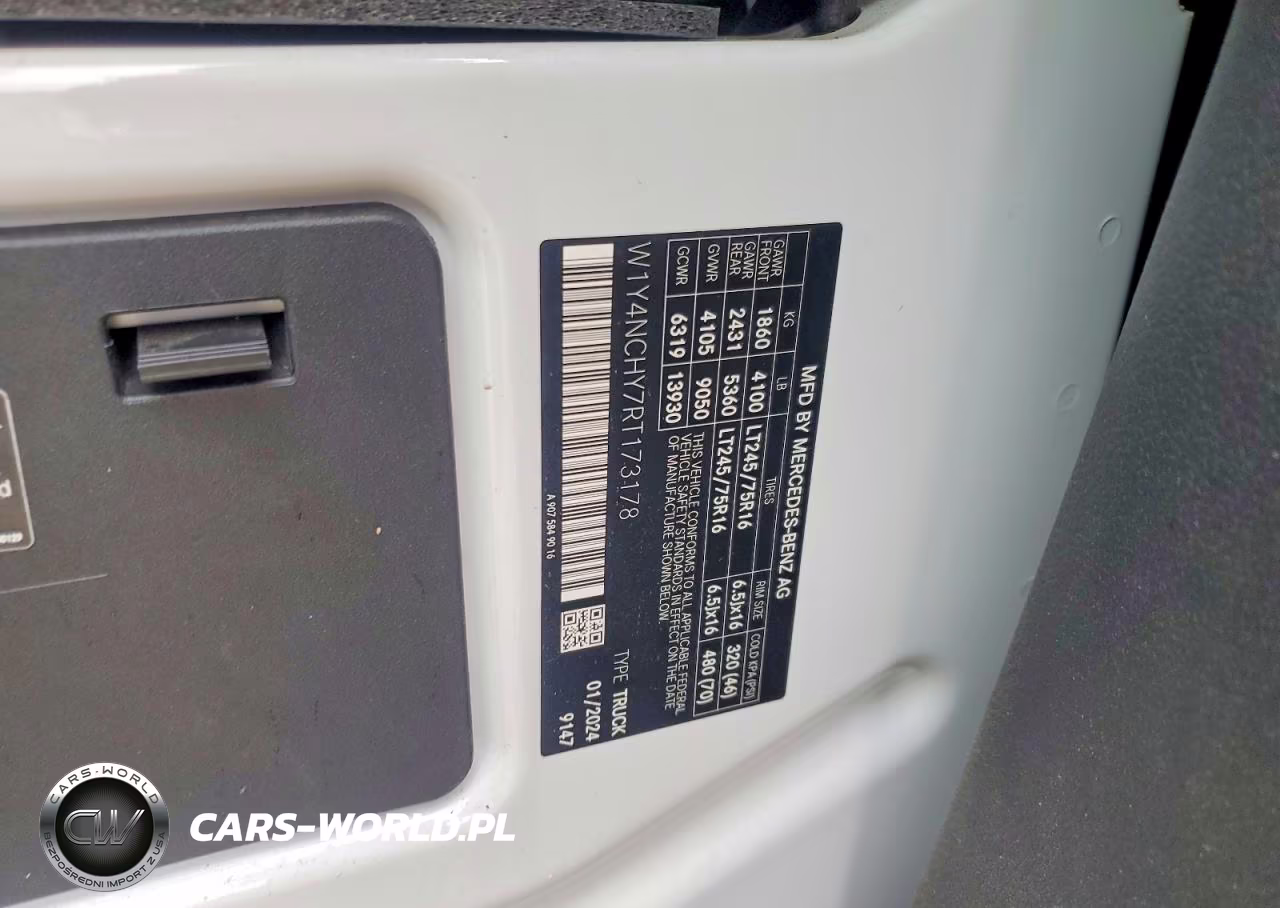 2024 Mercedes Benz Sprinter 2500 Delivery Van VIN:W1Y4NCHY7RT173178 - 13
