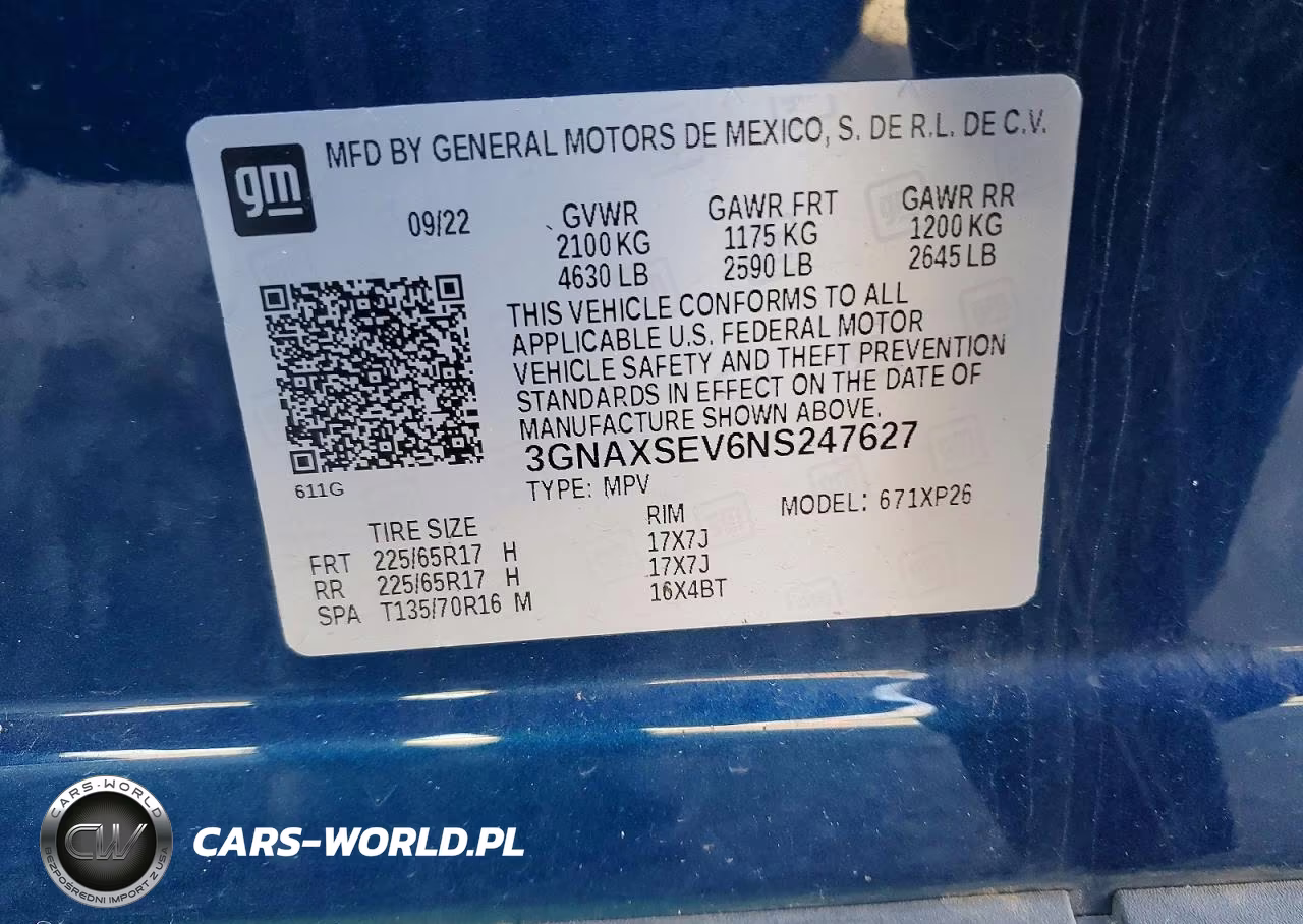 2022 Chevrolet Equinox Ls VIN:3GNAXSEV6NS247627 - 13