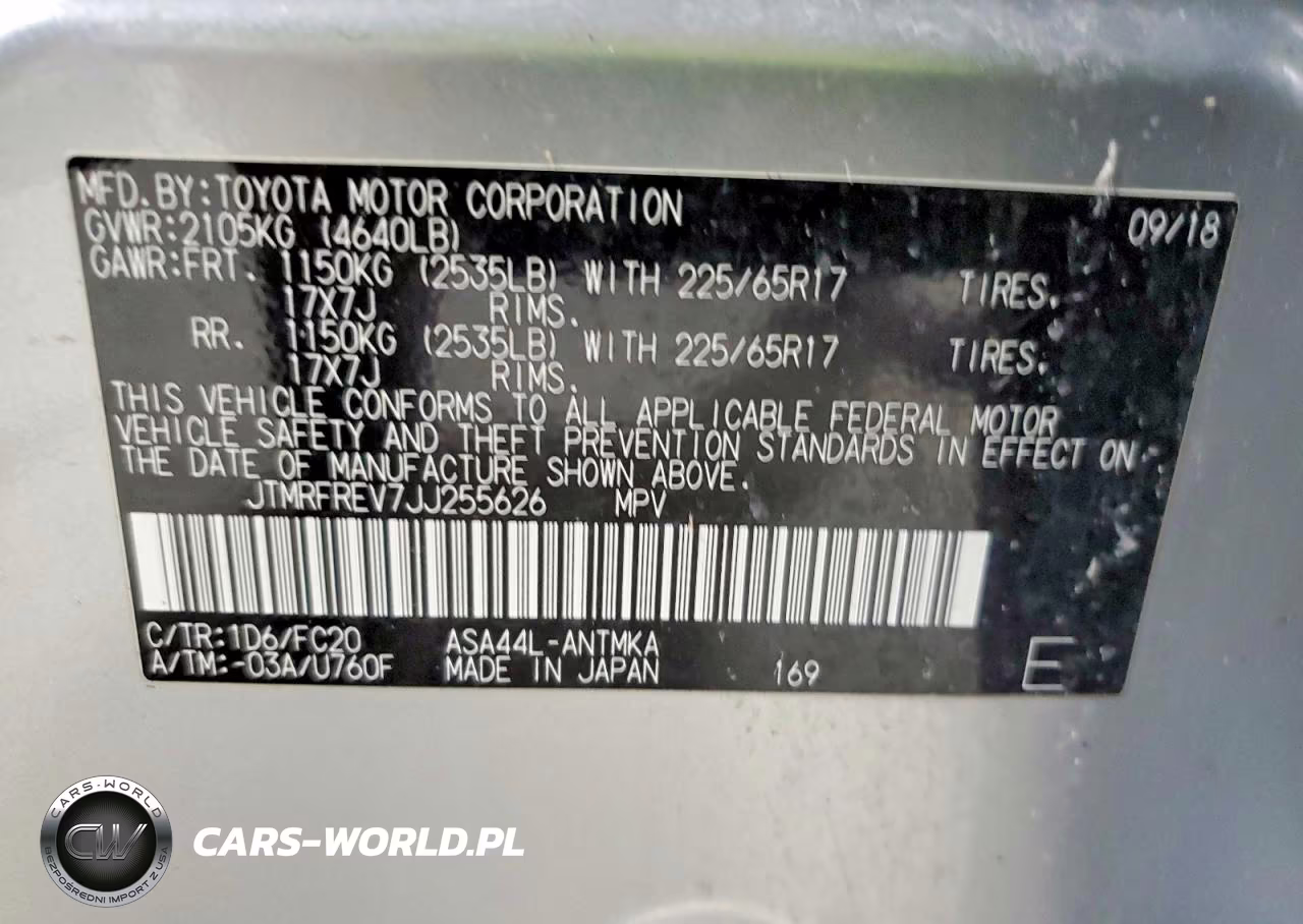 2018 Toyota Rav4 Xle VIN:JTMRFREV7JJ255626 - 13