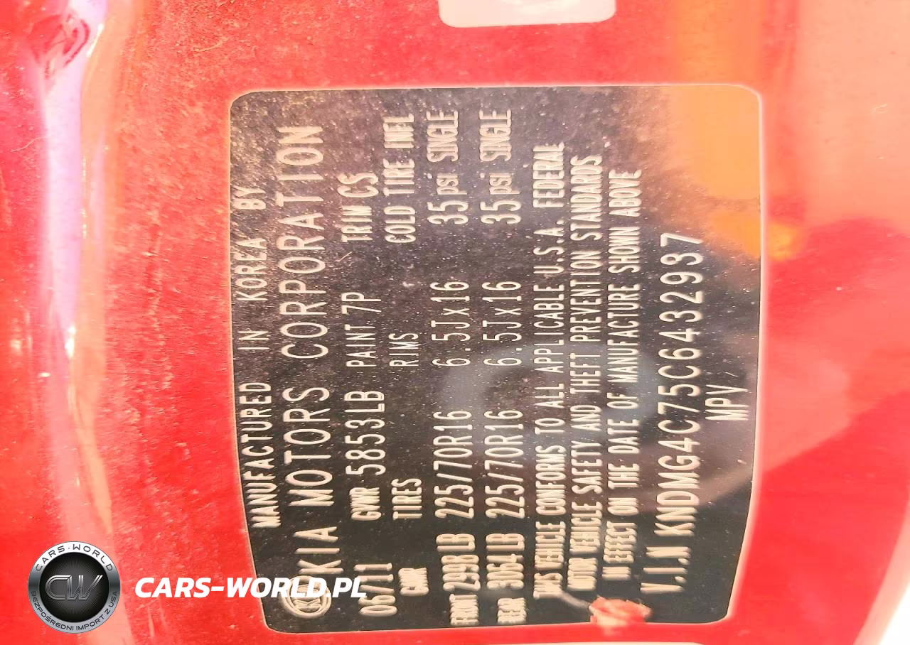 2012 Kia Sedona Lx VIN:KNDMG4C75C6432937 - 13