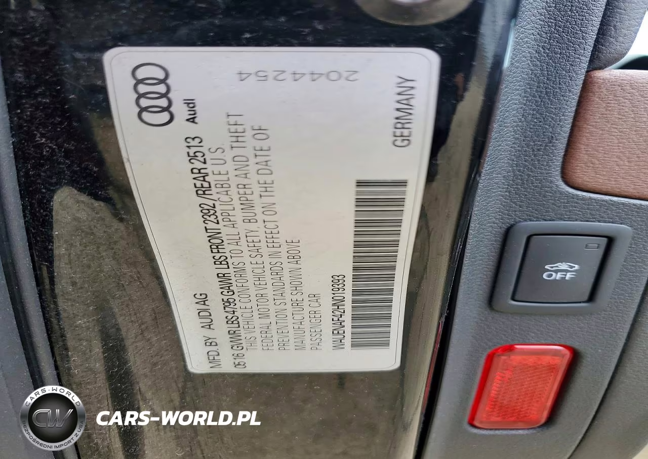 2017 Audi A4 Premium Plus VIN:WAUENAF42HN019393 - 13
