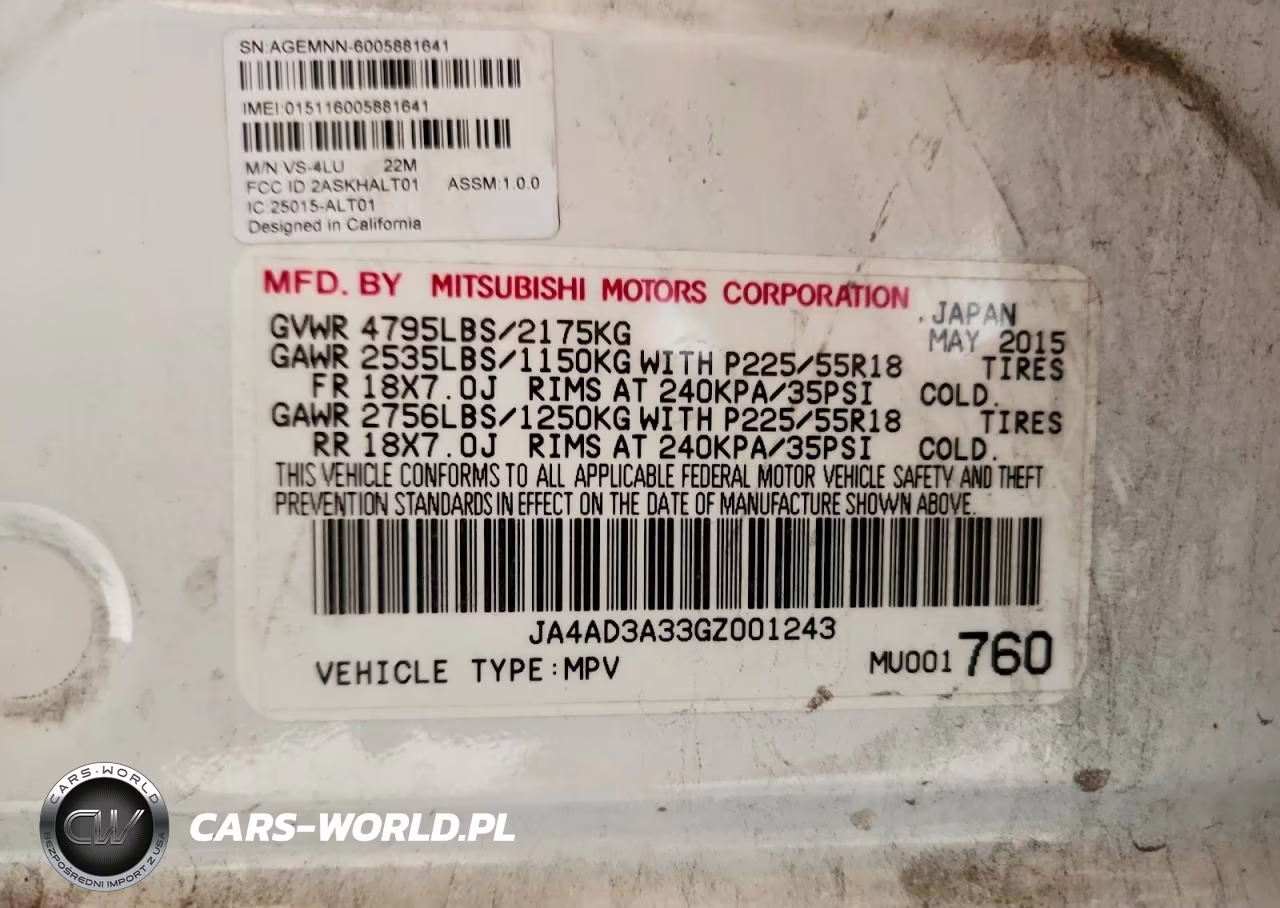 2016 Mitsubishi Outlander Se VIN:JA4AD3A33GZ001243 - 13