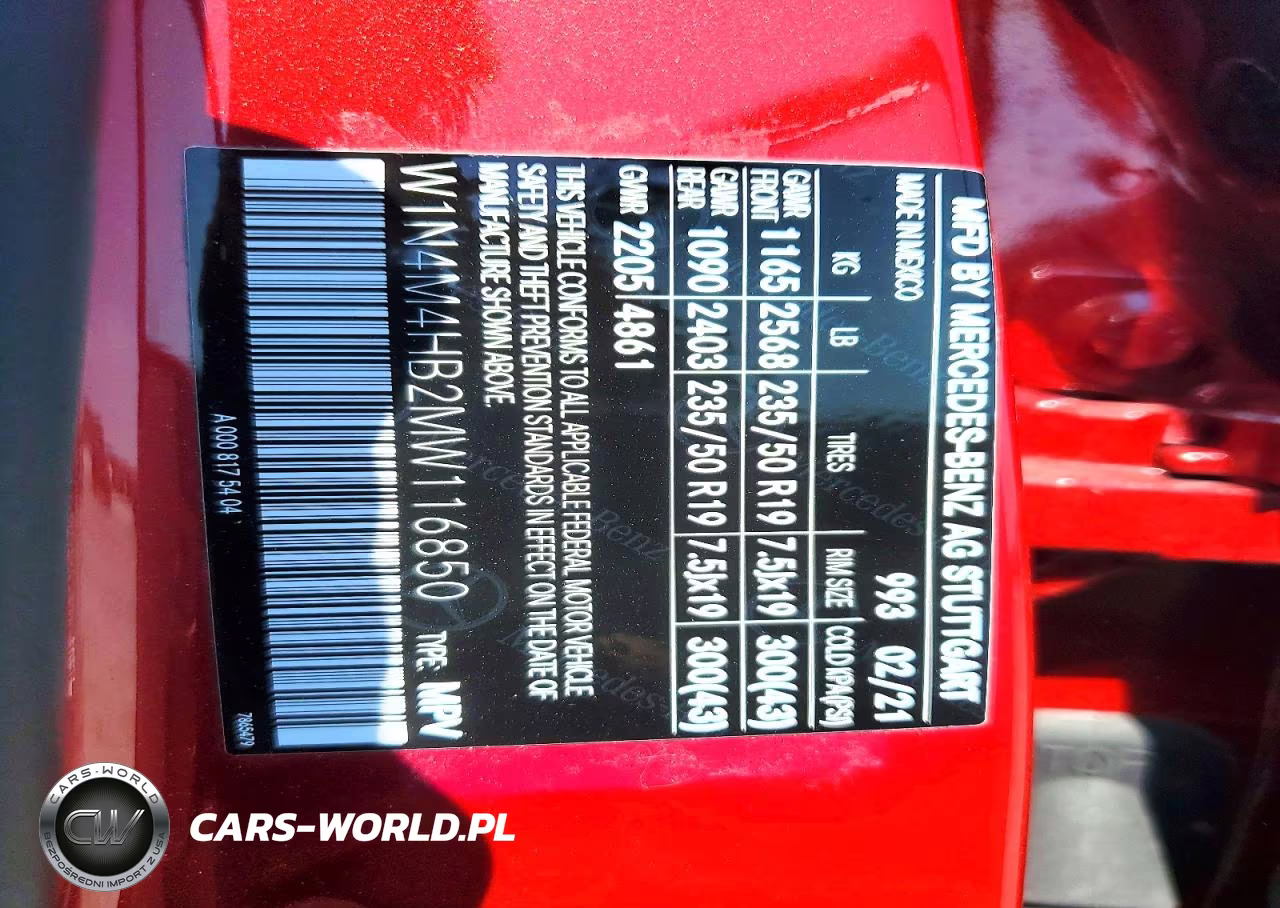 2021 Mercedes-Benz 300 VIN:W1N4M4HB2MW116850 - 12