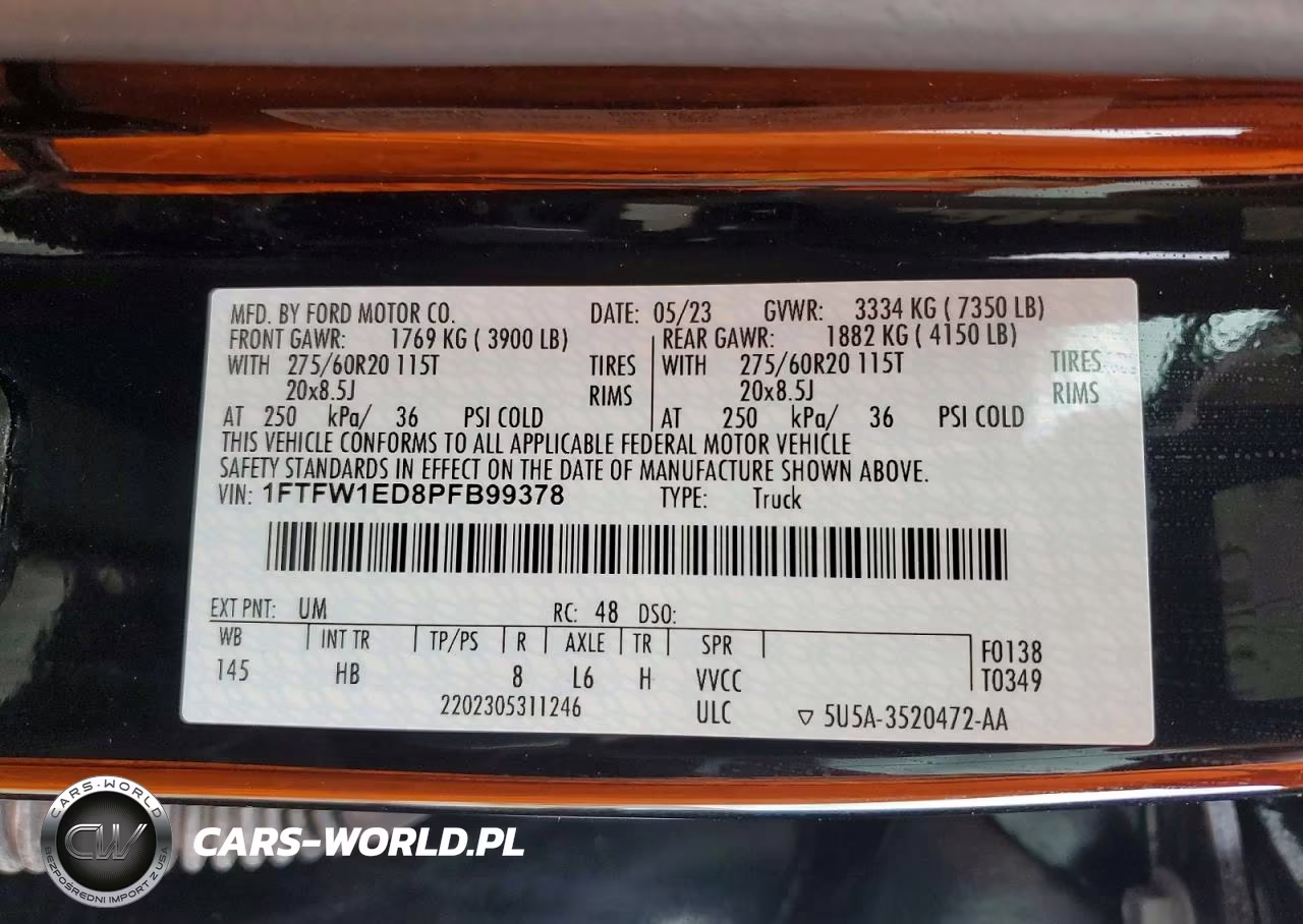 2023 Ford F150 Supercrew VIN:1FTFW1ED8PFB99378 - 13