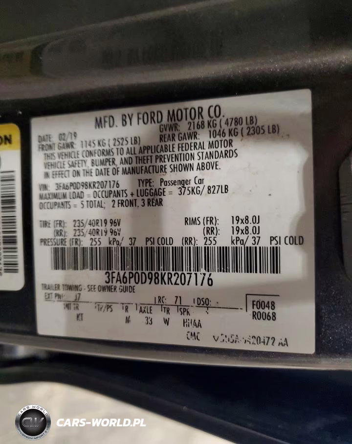 2019 Ford Fusion Titanium VIN:3FA6P0D98KR207176 - 12