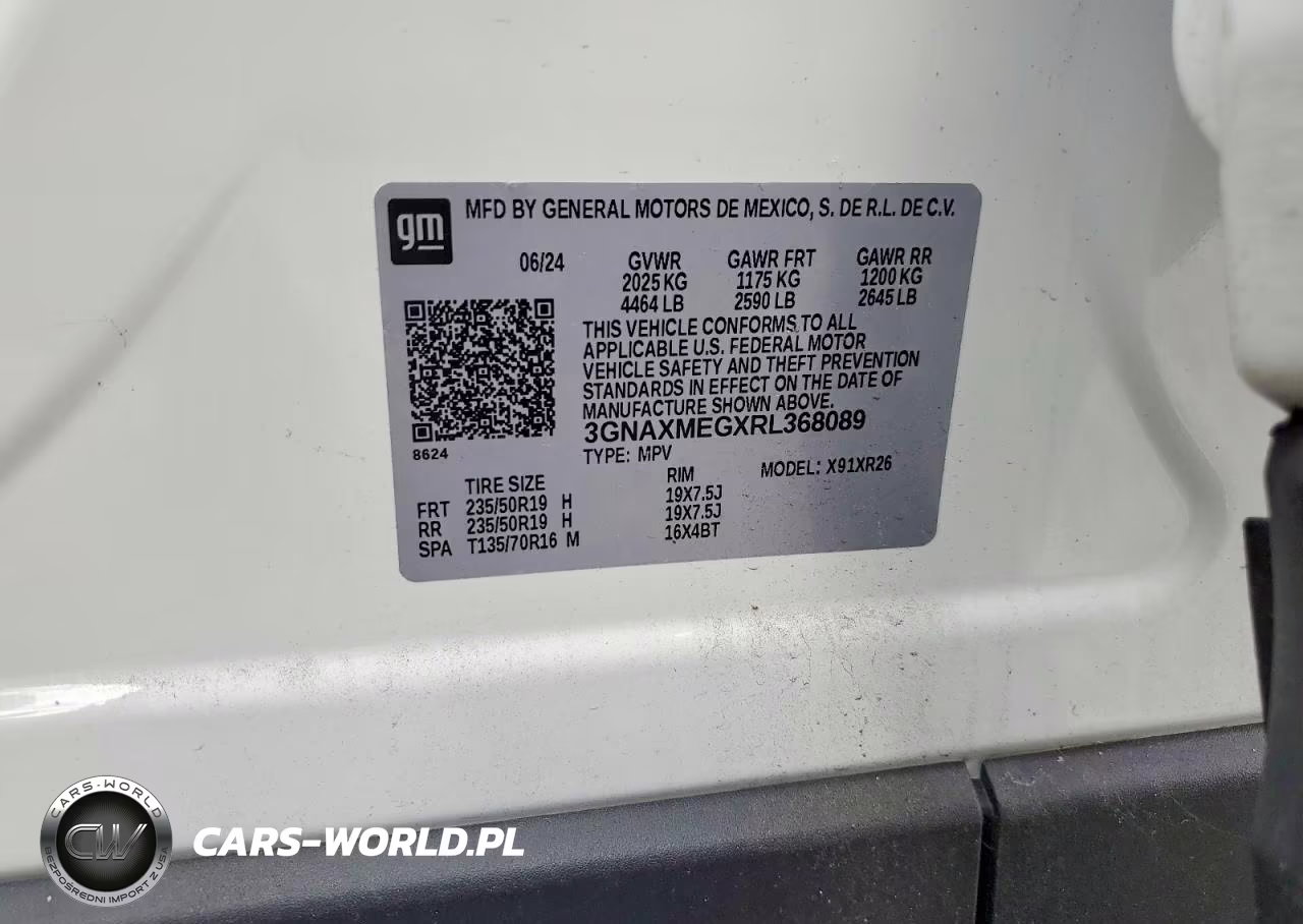 2024 Chevrolet Equinox Rs VIN:3GNAXMEGXRL368089 - 13