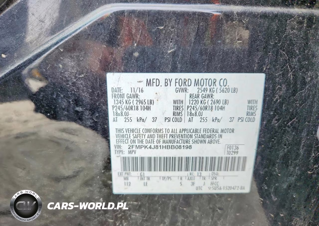 2017 Ford Edge Sel VIN:2FMPK4J81HBB08198 - 13