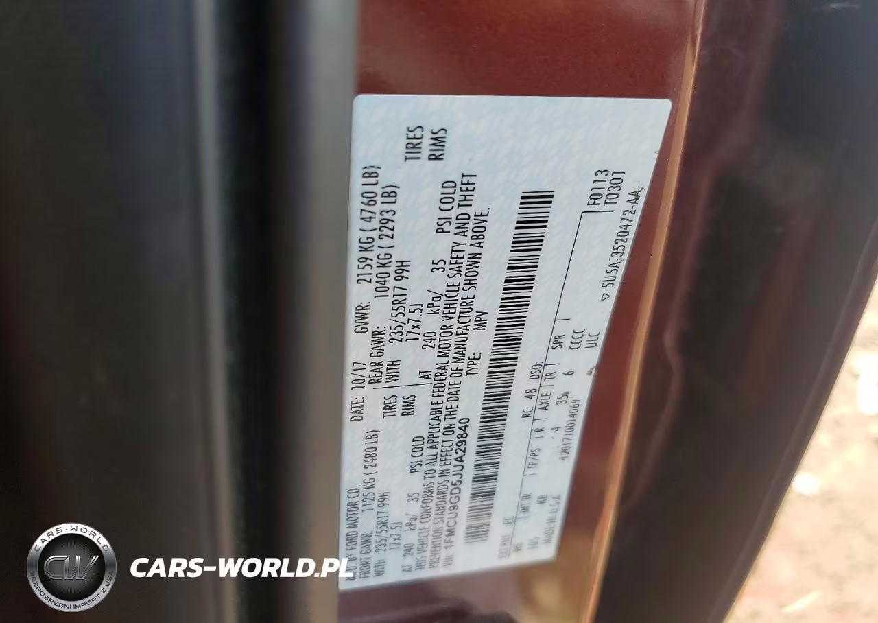 2018 Ford Escape Se VIN:1FMCU9GD5JUA29840 - 13
