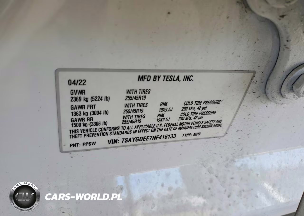 2022 Tesla Model Y VIN:7SAYGDEE7NF416133 - 12