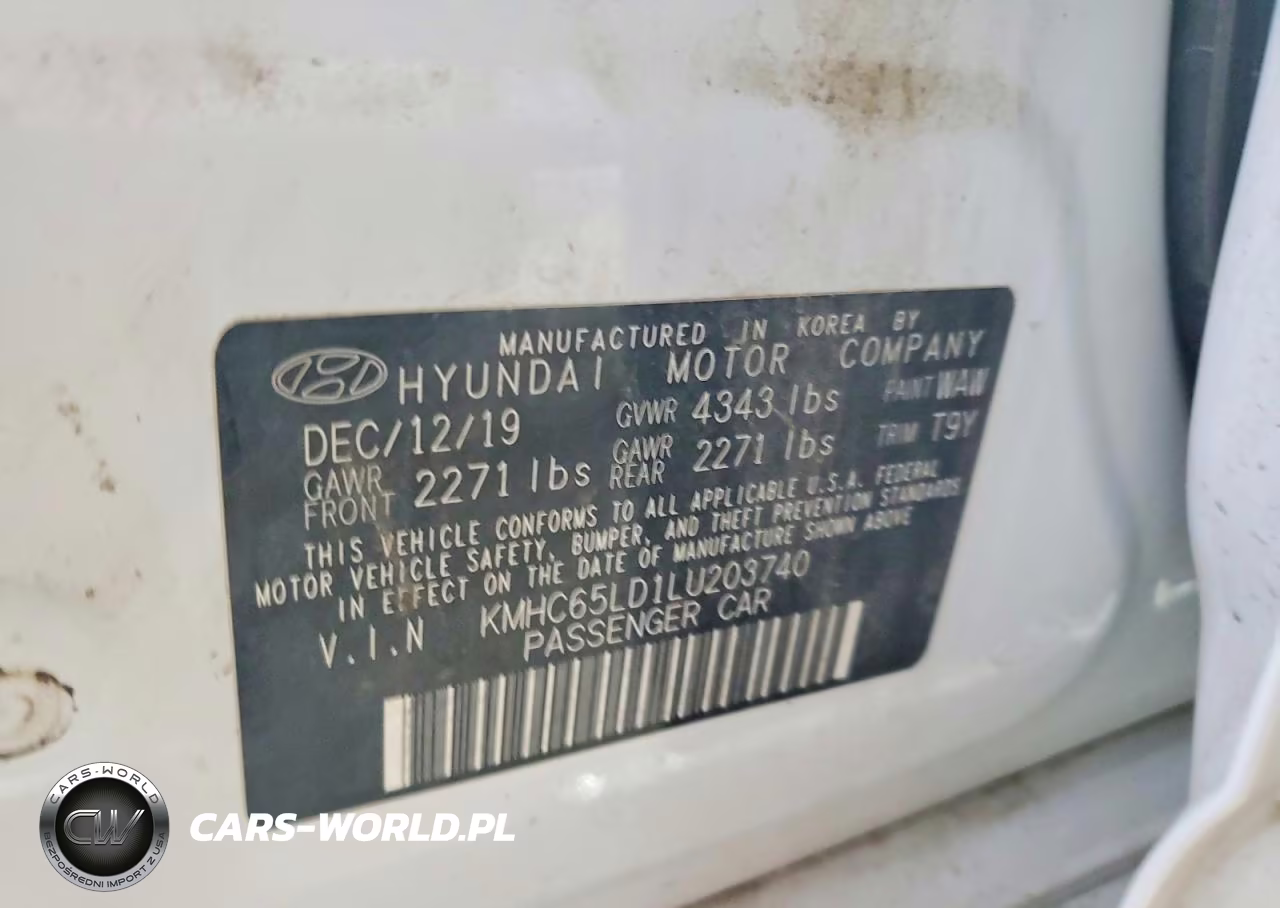 2020 Hyundai Ioniq VIN:KMHC65LD1LU203740 - 12