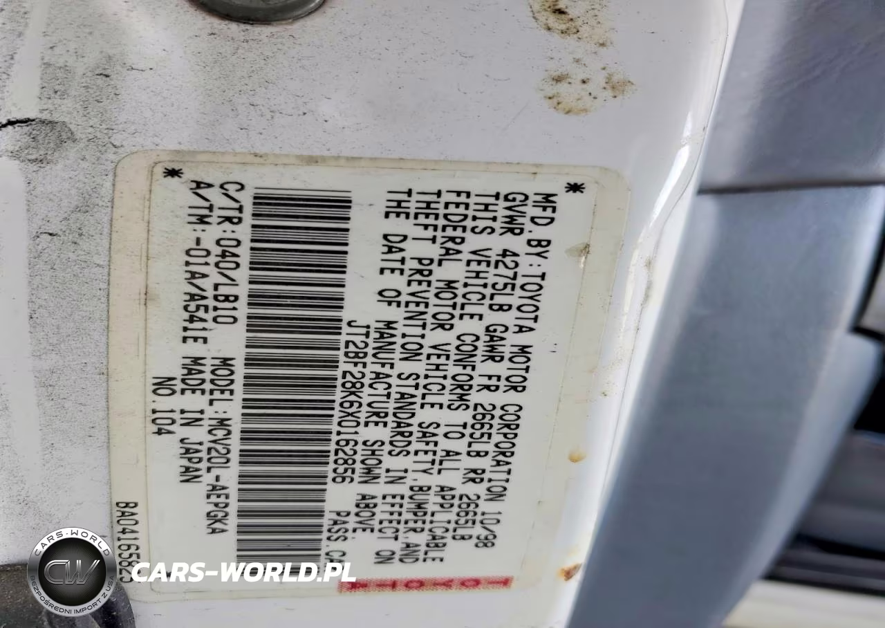 1999 Toyota Camry Xle V6 VIN:JT2BF28K6X0162856 - 12