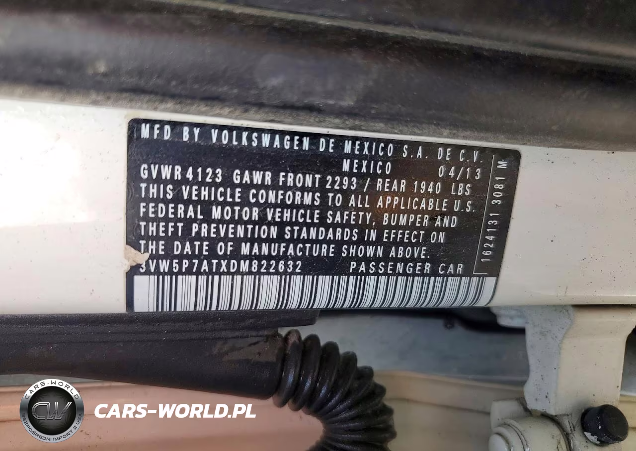 2013 Volkswagen Beetle VIN:3VW5P7ATXDM822632 - 12
