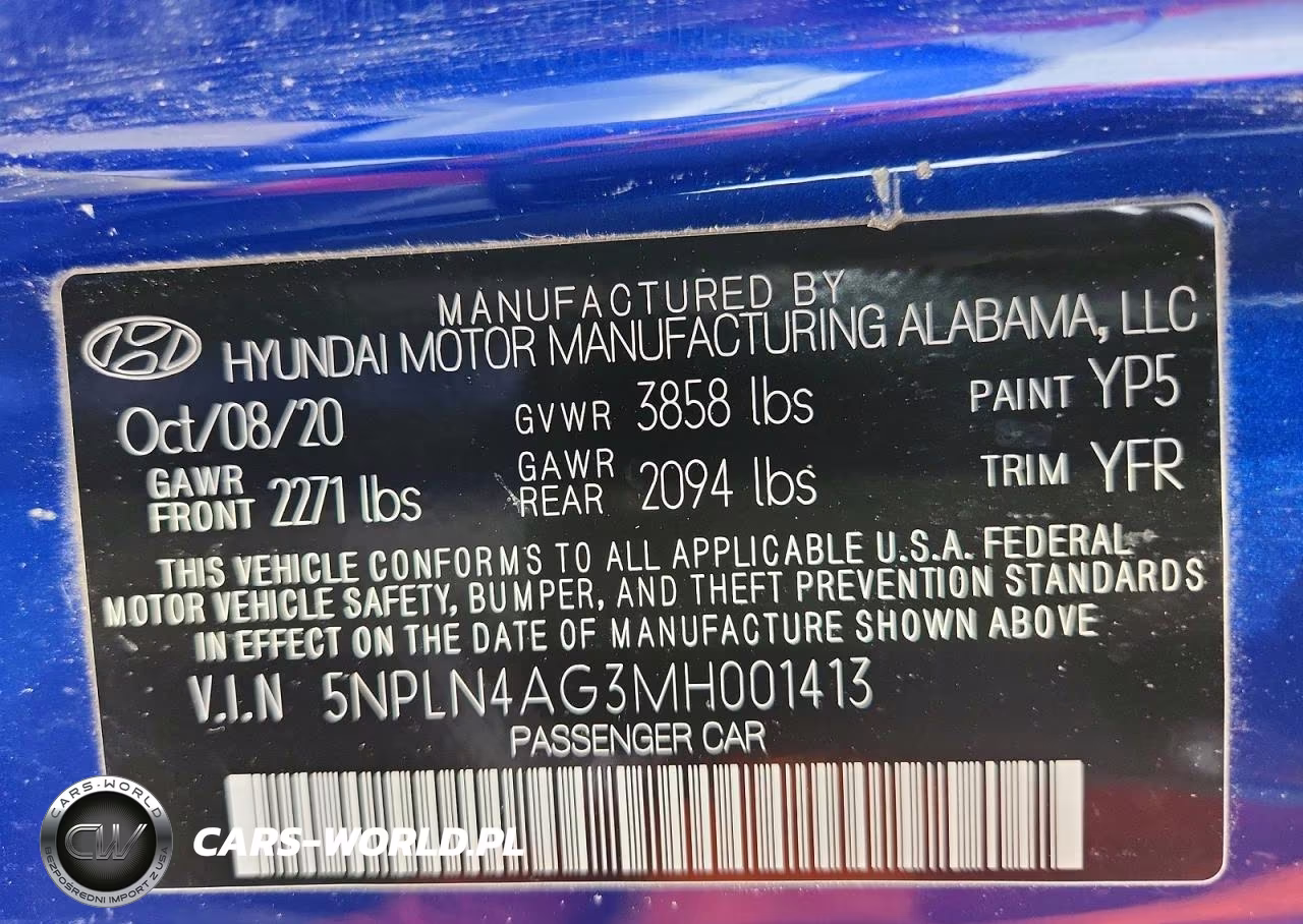 2021 Hyundai Elantra Sel VIN:5NPLN4AG3MH001413 - 12