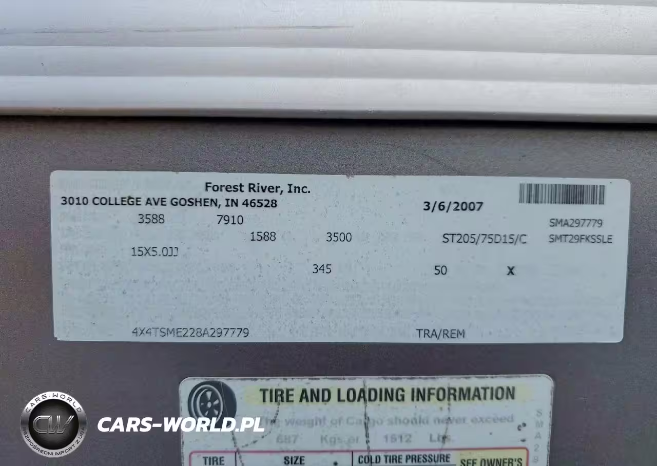 2008 Forest River Trailer Coach VIN:4X4TSME228A297779 - 10