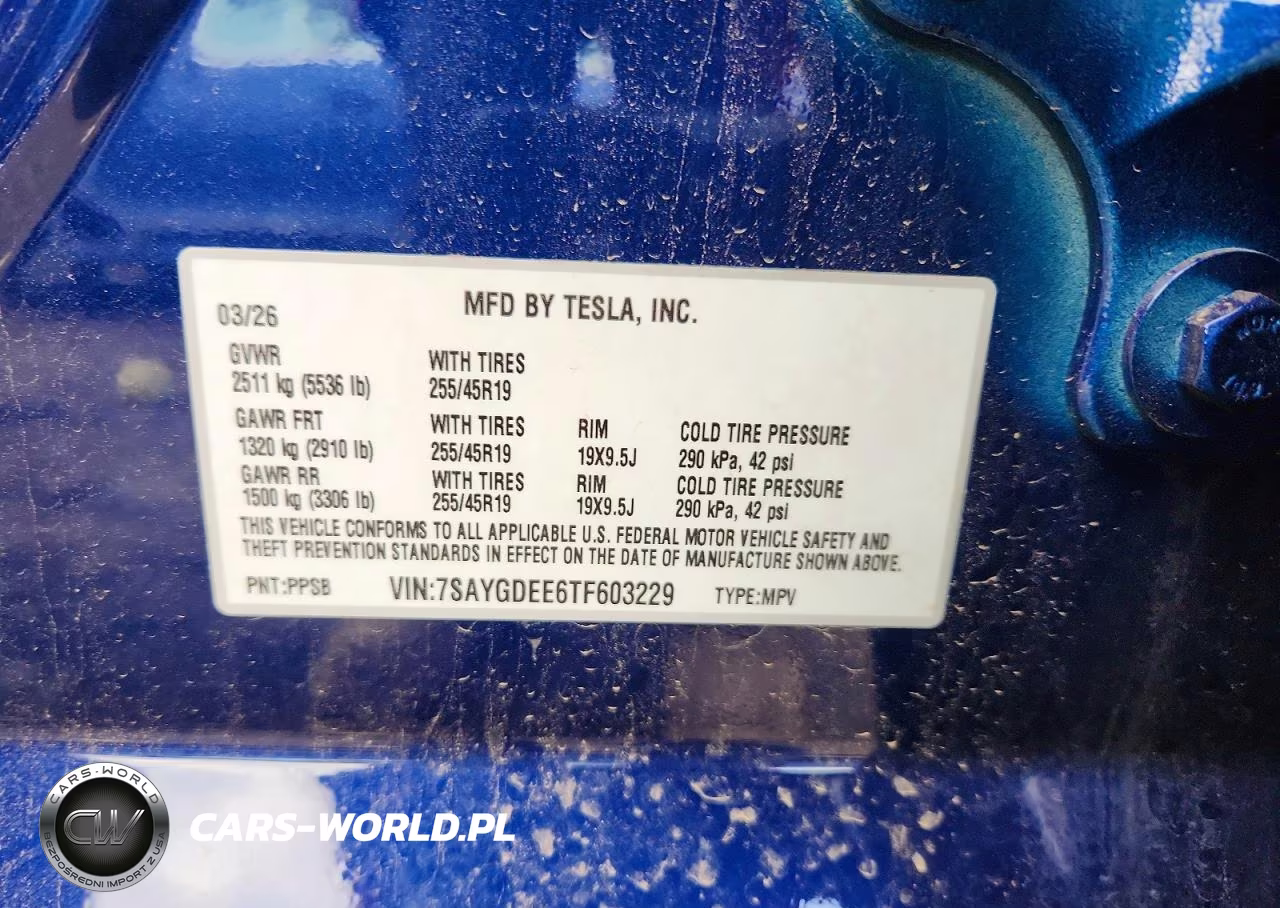 2026 Tesla Model Y VIN:7SAYGDEE6TF603229 - 12
