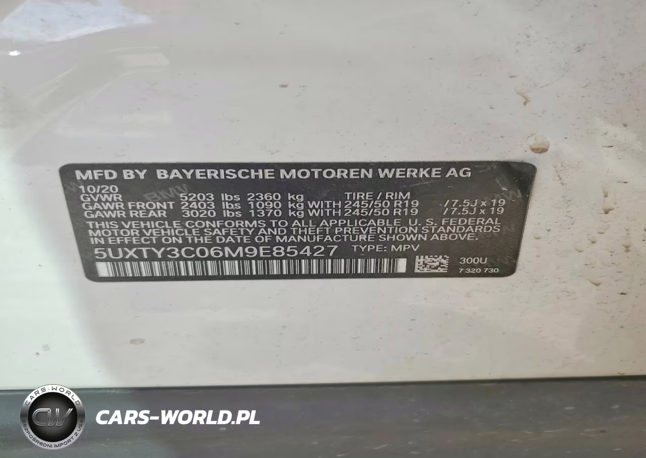 2021 BMW X3 Sdrive30I VIN:5UXTY3C06M9E85427 - 13