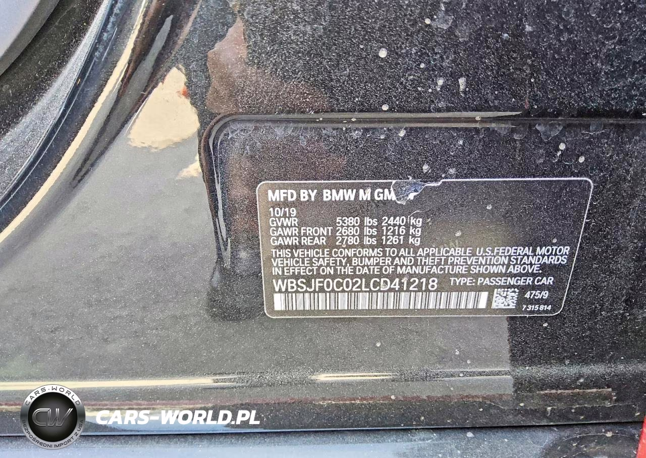2020 BMW M5 Base VIN:WBSJF0C02LCD41218 - 12