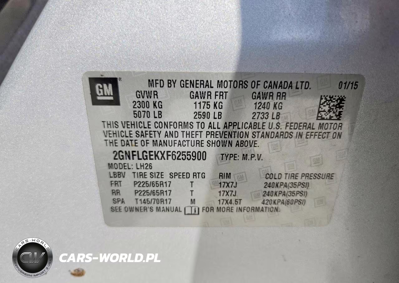 2015 Chevrolet Equinox Lt VIN:2GNFLGEKXF6255900 - 13