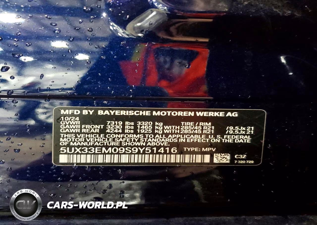 2025 BMW X7 M60I VIN:5UX33EM09S9Y51416 - 13