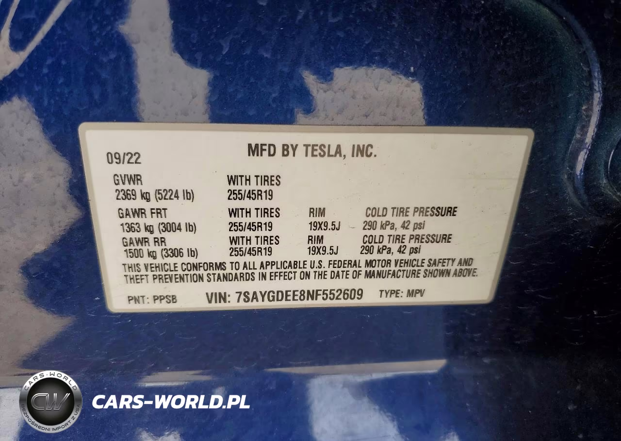 2022 Tesla Model Y VIN:7SAYGDEE8NF552609 - 13