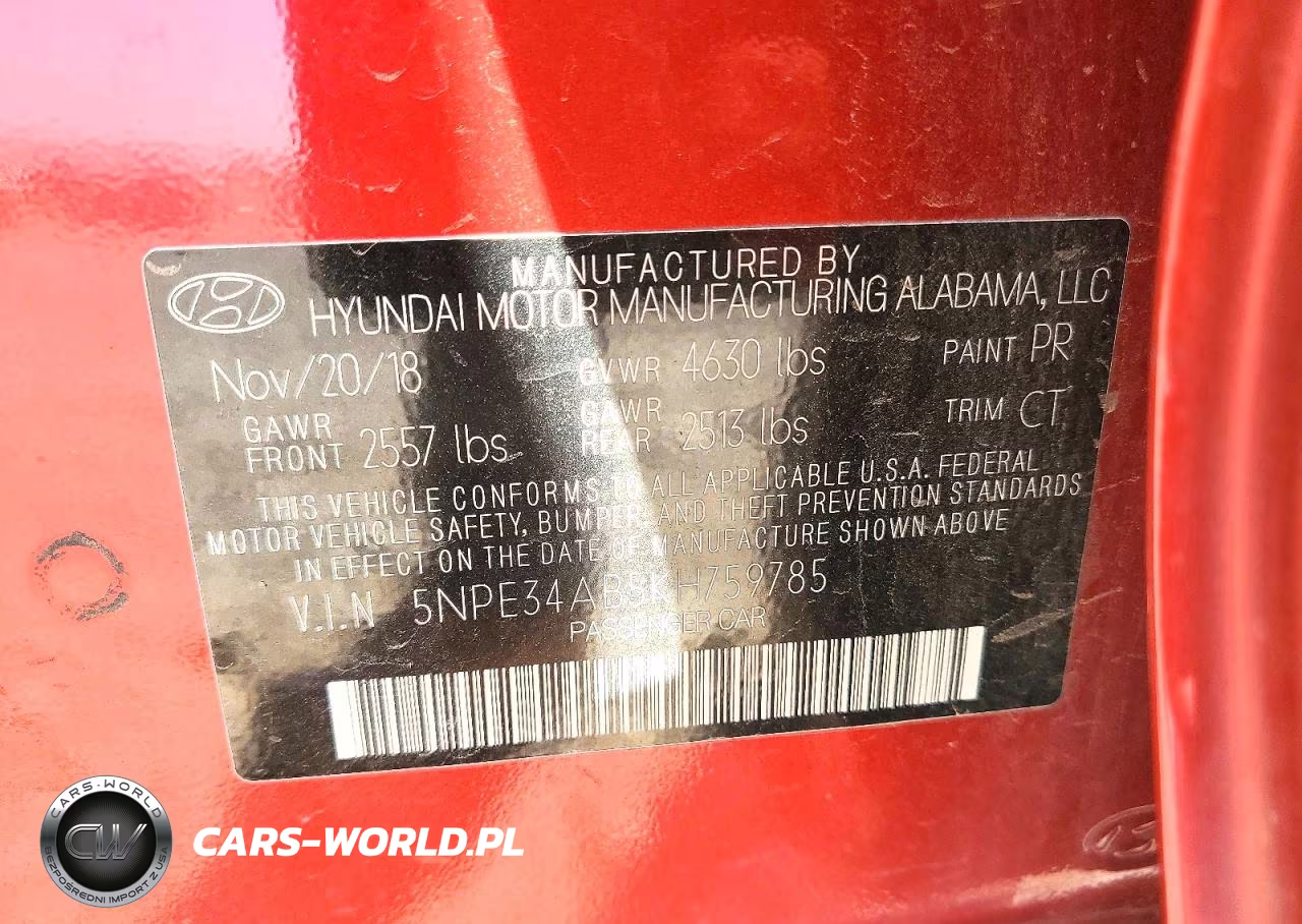2019 Hyundai Sonata Limited 2.0T VIN:5NPE34AB5KH759785 - 13