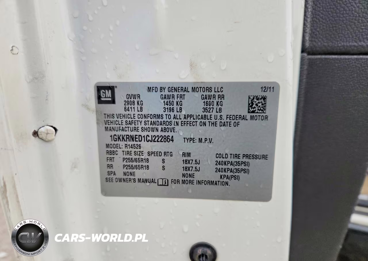 2011 GMC Acadia Slt-1 VIN:1GKKVRED9BJ198668 - 13