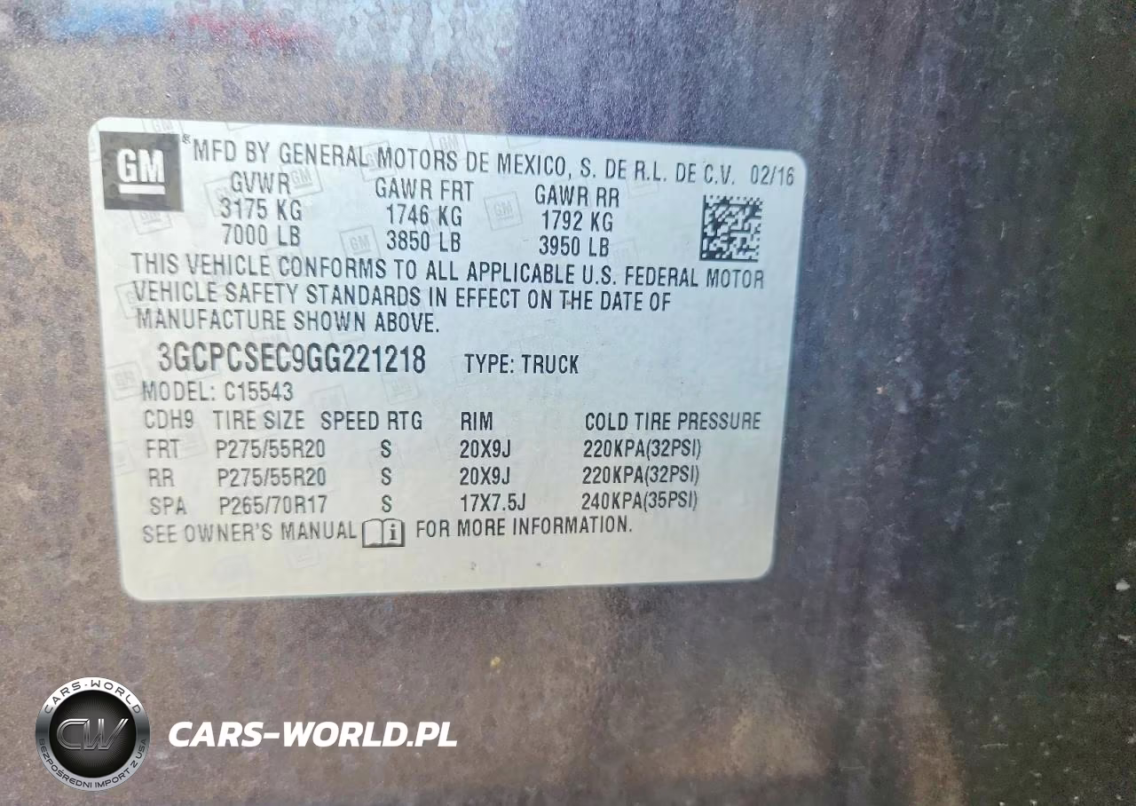 2016 Chevrolet Silverado C1500 Ltz VIN:3GCPCSEC9GG221218 - 12