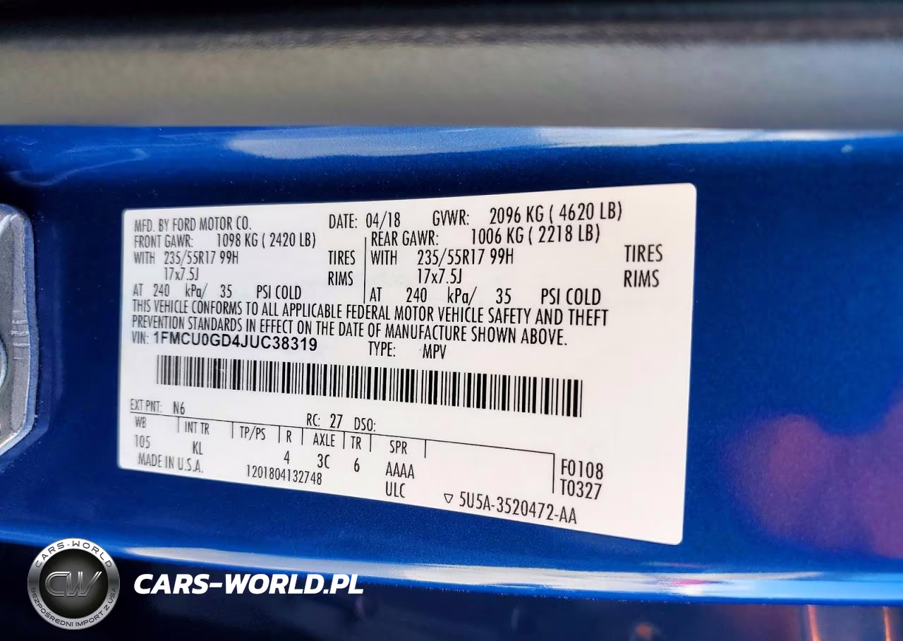 2018 Ford Escape Se VIN:1FMCU0GD4JUC38319 - 12