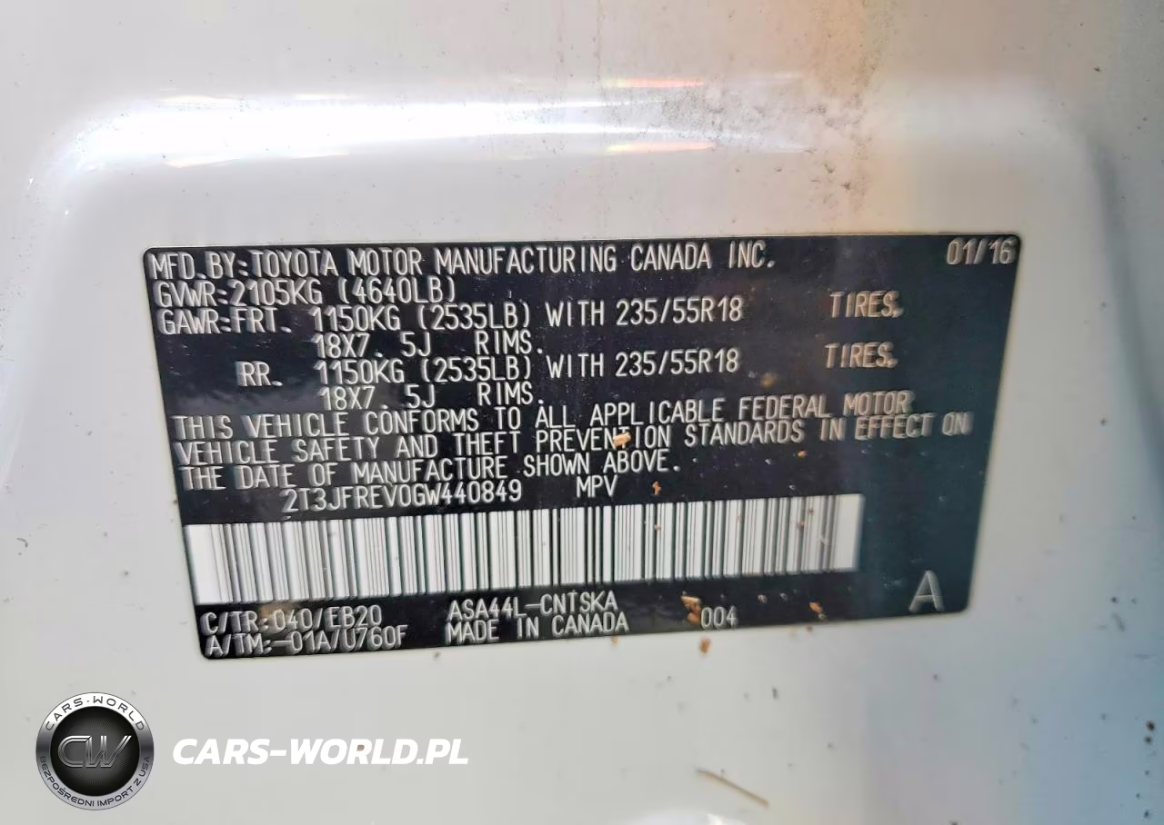 2016 Toyota Rav4 Se VIN:2T3JFREV0GW440849 - 13