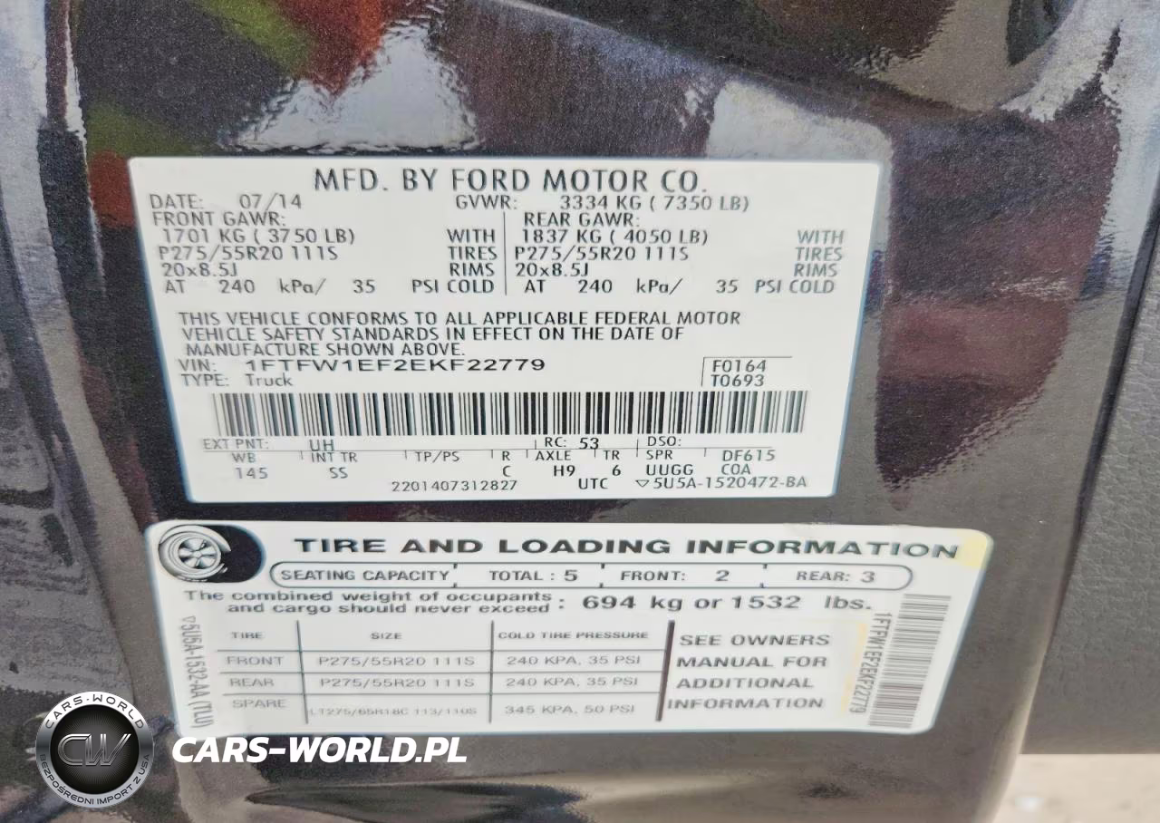 2014 Ford F150 Supercrew VIN:1FTFW1EF2EKF22779 - 12