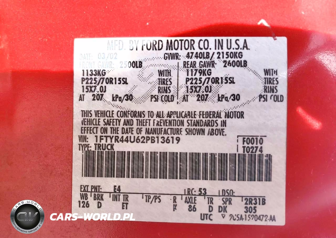 2002 Ford Ranger Super Cab VIN:1FTYR44U62PB13619 - 12