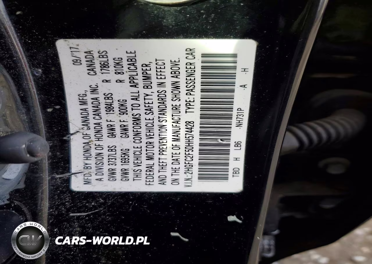2017 Honda Civic Lx VIN:2HGFC2F50HH574428 - 12