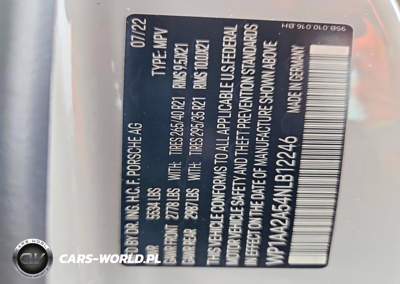 2022 Porsche Macan VIN:WP1AA2A54NLB12246 - 14