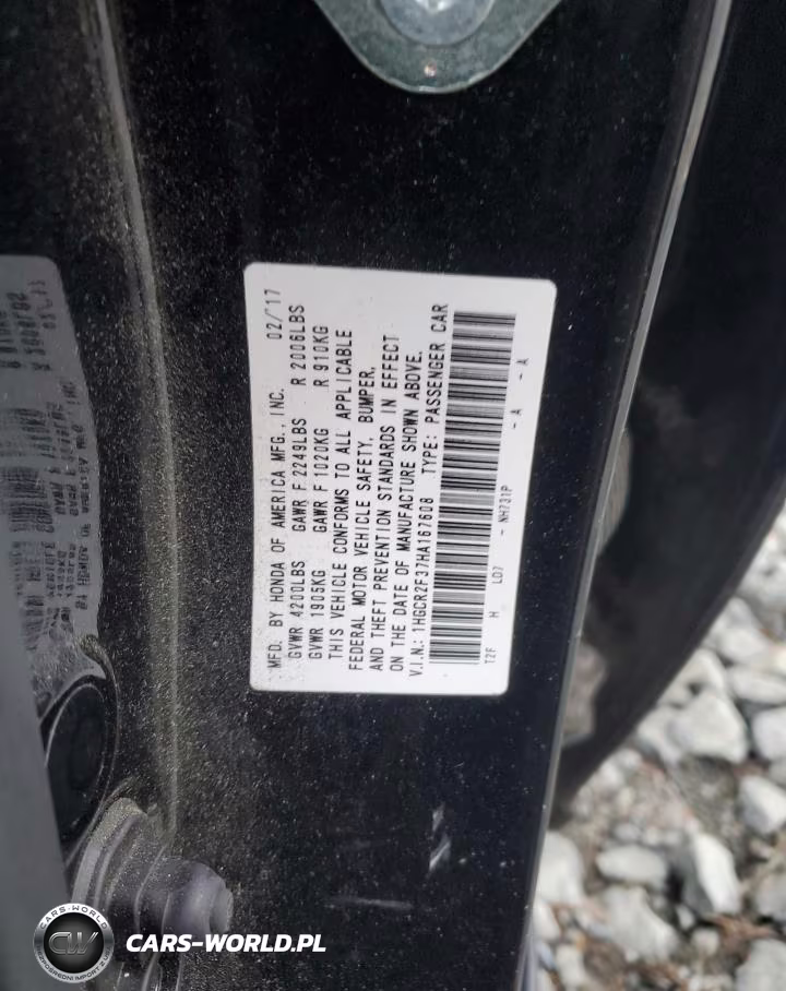 2017 Honda Accord Lx VIN:1HGCR2F37HA167608 - 12