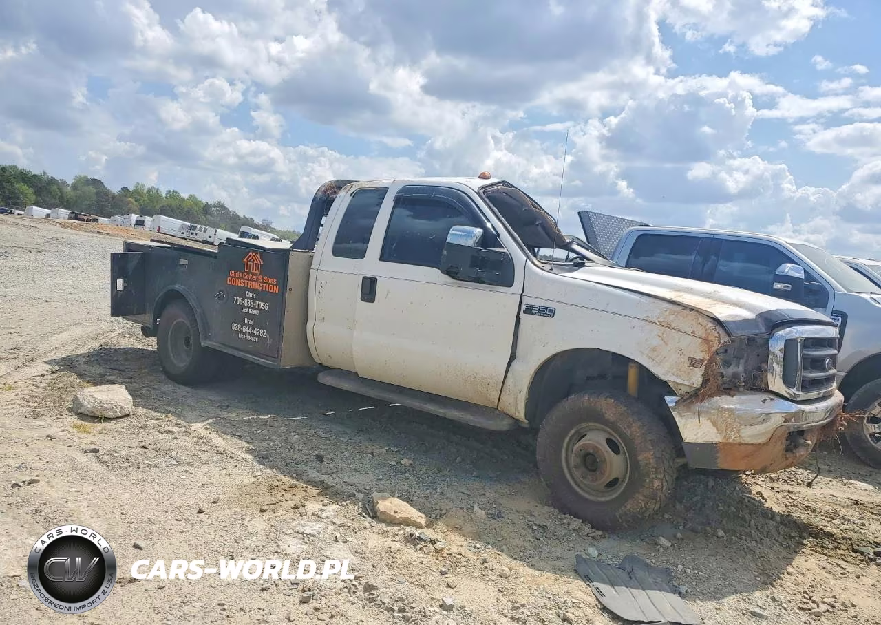 1999 Ford F350 Super Duty Flatbed Truck VIN:1FDWX37F5XEB35128 - 4