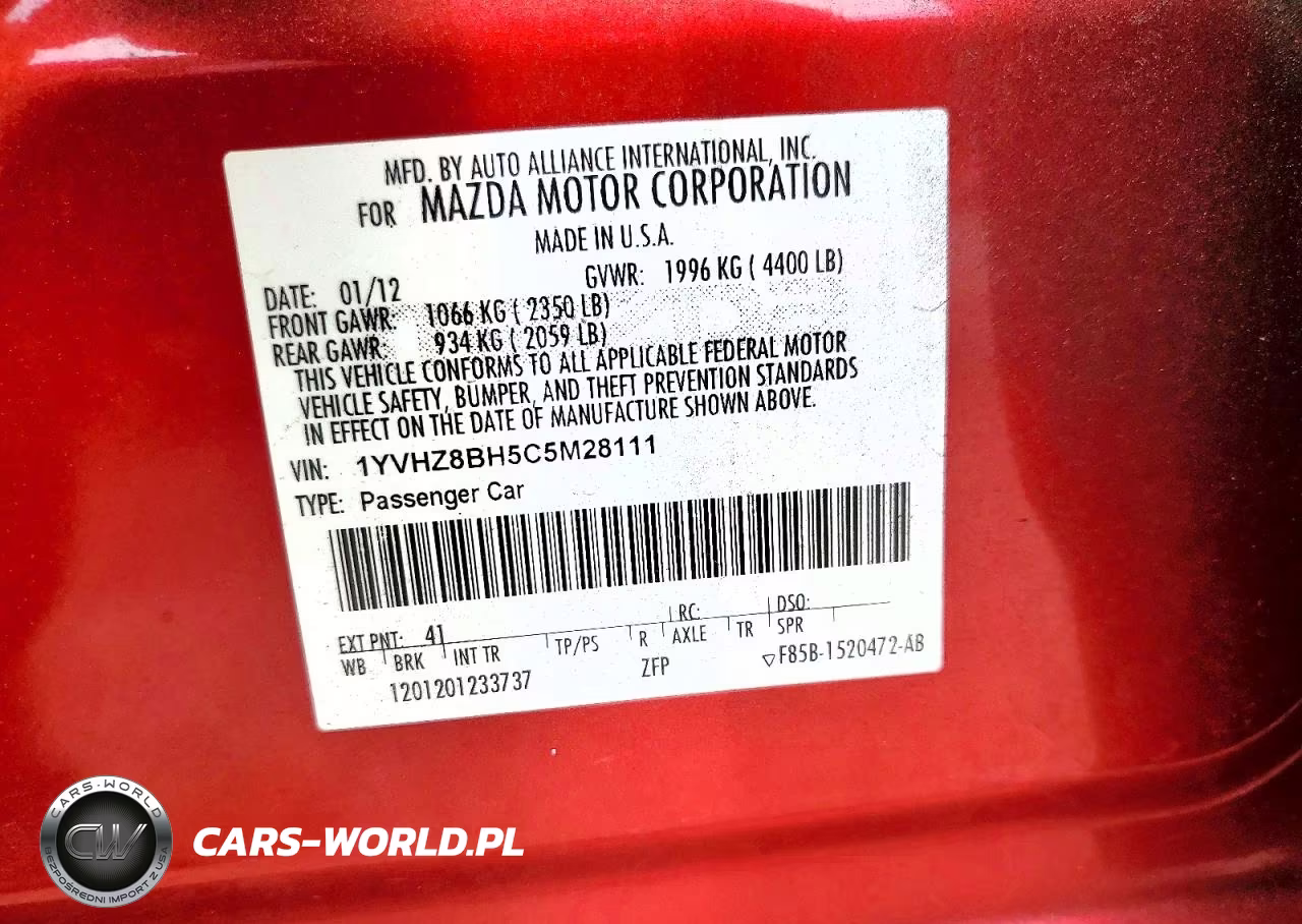 2012 Mazda 6 I VIN:1YVHZ8BH5C5M28111 - 12