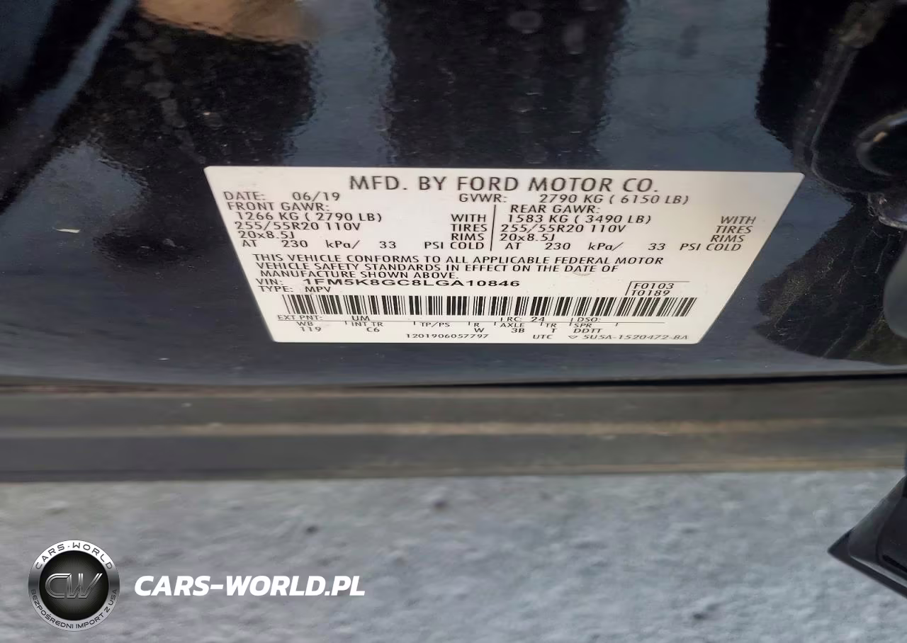 2020 Ford Explorer St VIN:1FM5K8GC8LGA10846 - 13