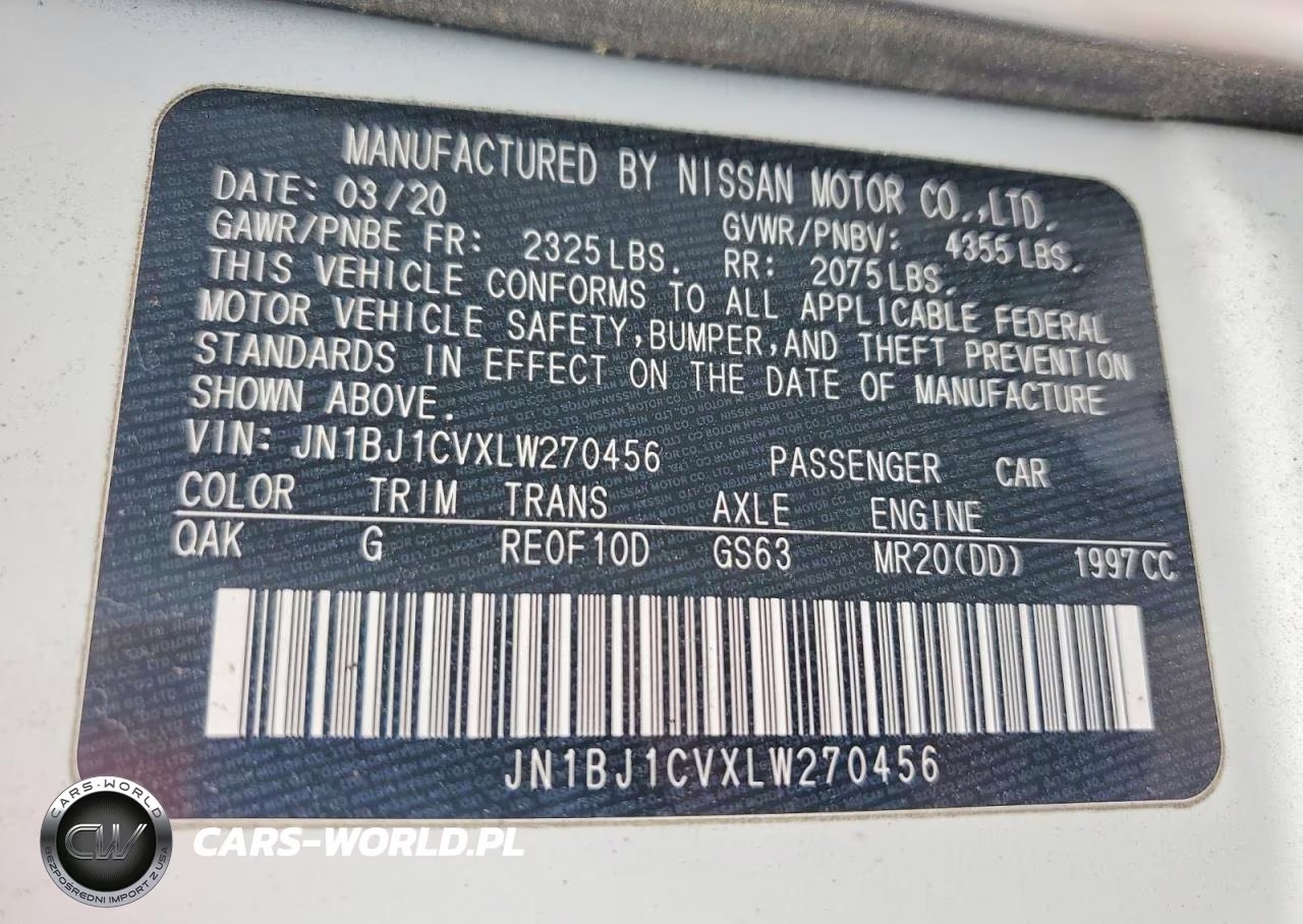 2020 Nissan Rogue Sport S VIN:JN1BJ1CVXLW270456 - 14