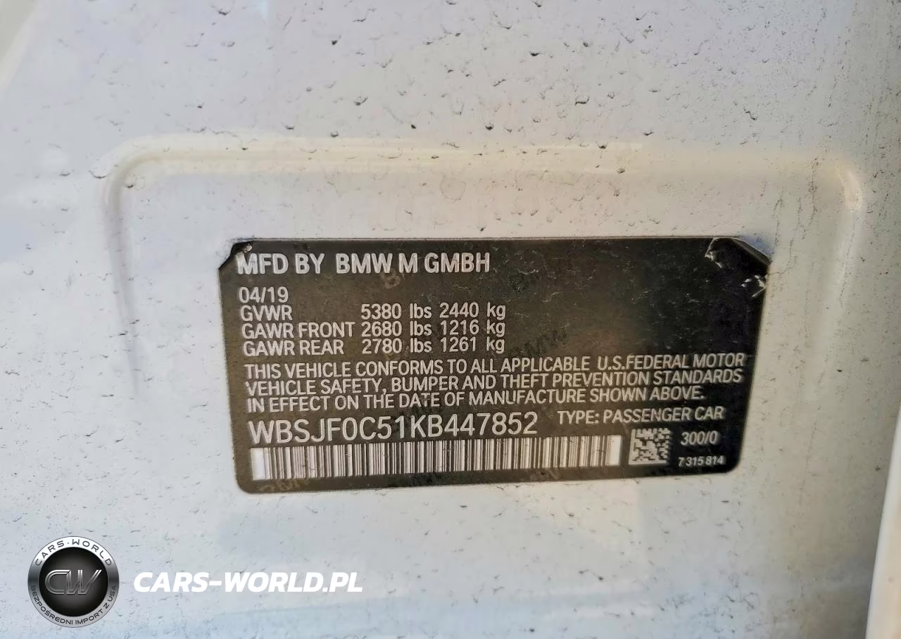 2019 BMW Motorrad M5 VIN:WBSJF0C51KB447852 - 12
