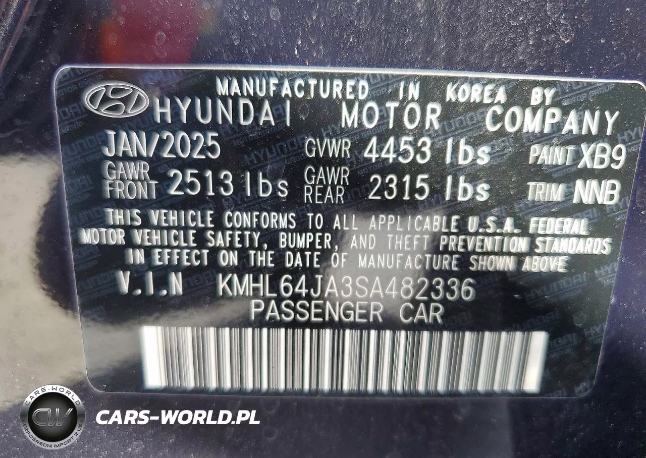 2025 Hyundai Sonata Sel VIN:KMHL64JA3SA482336 - 12